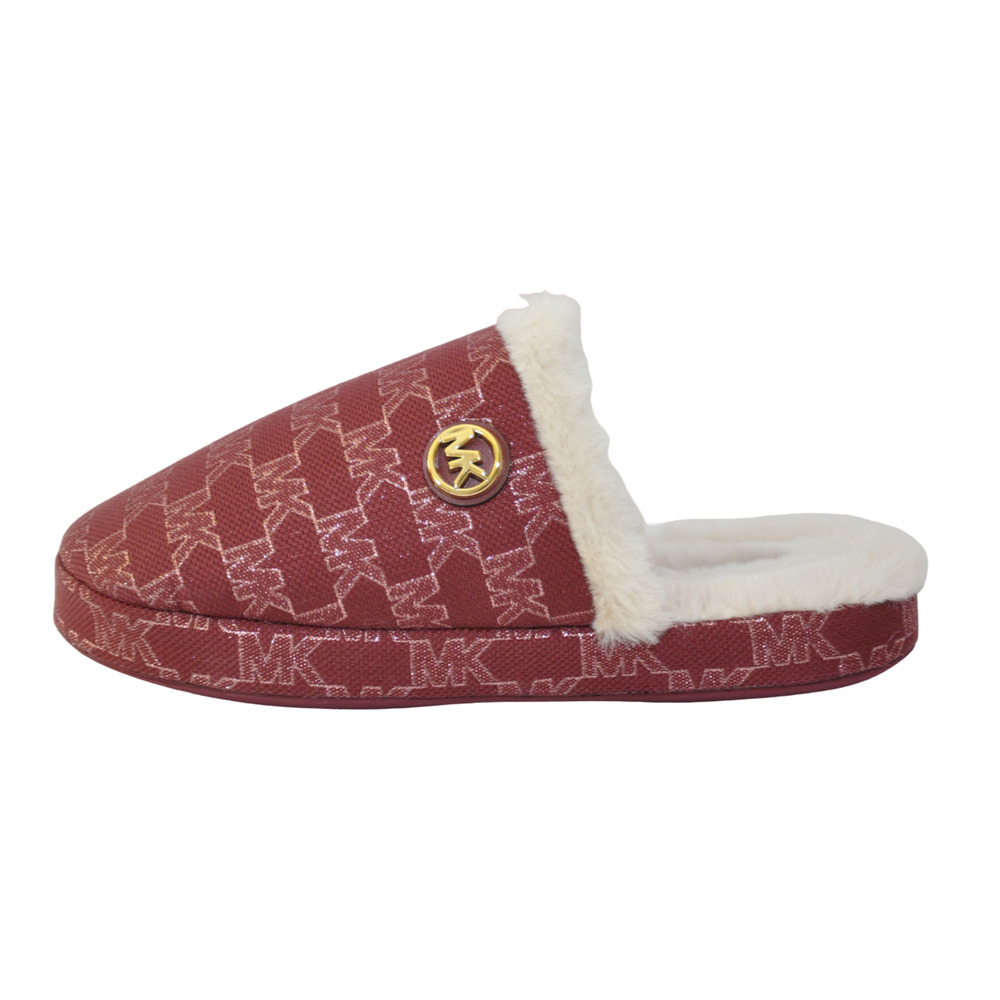 Michael Kors Alexis Closed Toe Outline Jacquard Slipper Mulberry 5 Nib - Picture 2 of 8